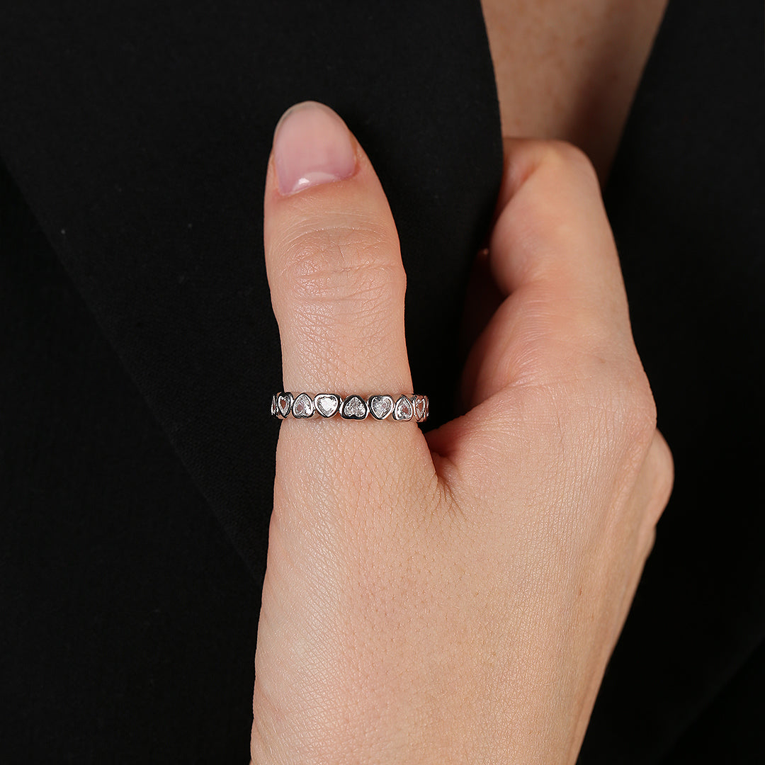 Anillo Corazones circonitas