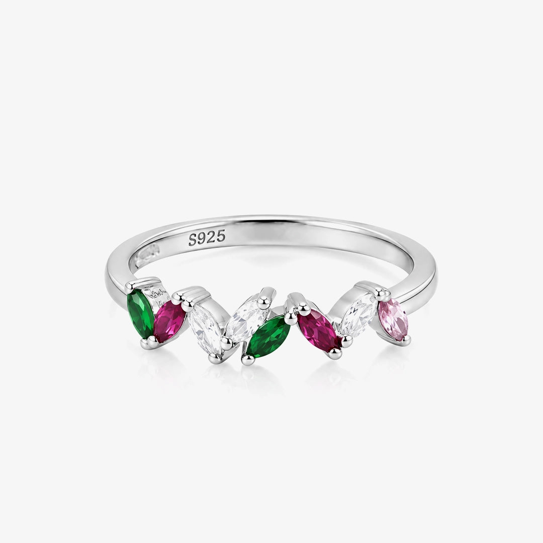 Colored oval rings