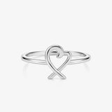 Criss-Cross Heart Ring