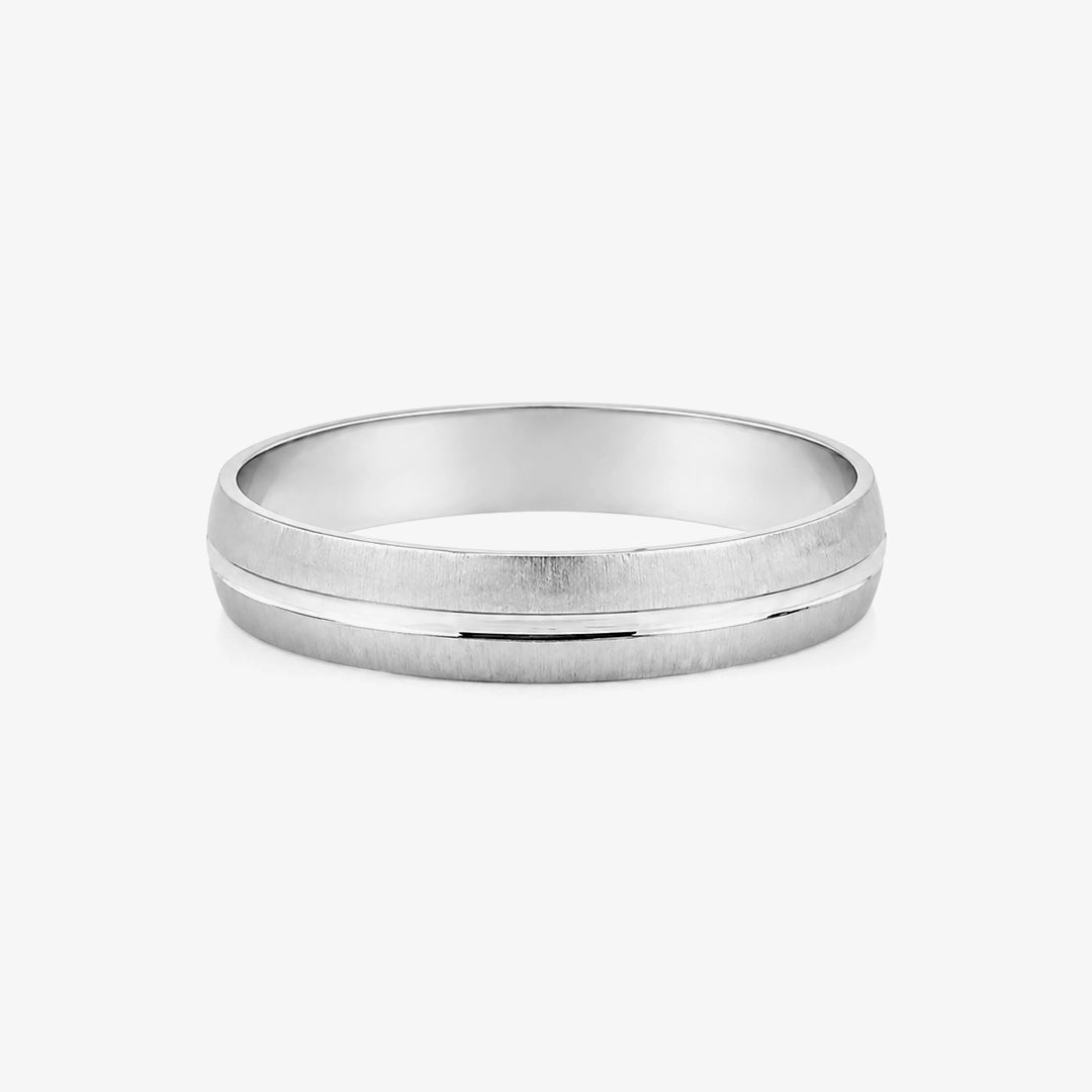 Satin Platinum Wedding Band