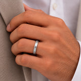 Satin Platinum Wedding Band