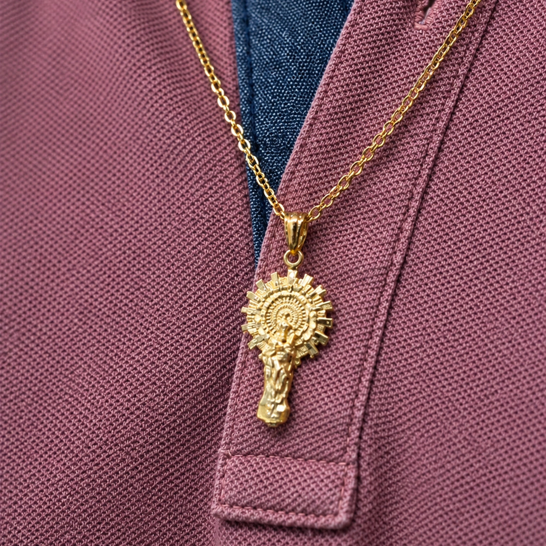 Medalla virgen del pilar silueta
