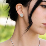 Pendientes flor triple