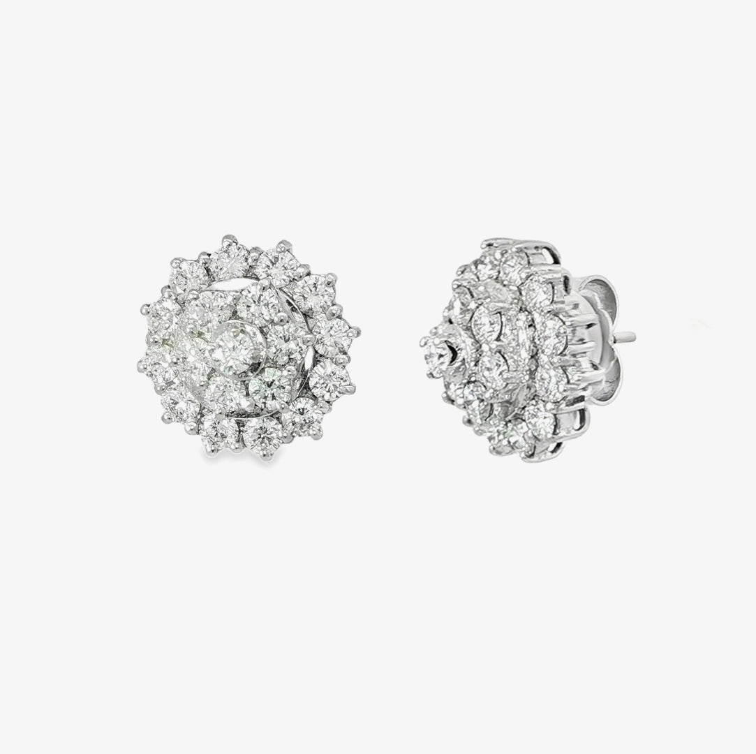 Pendientes flor triple