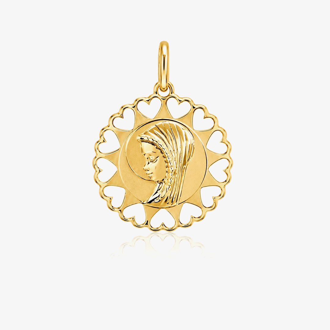 Medal virgin girl hearts