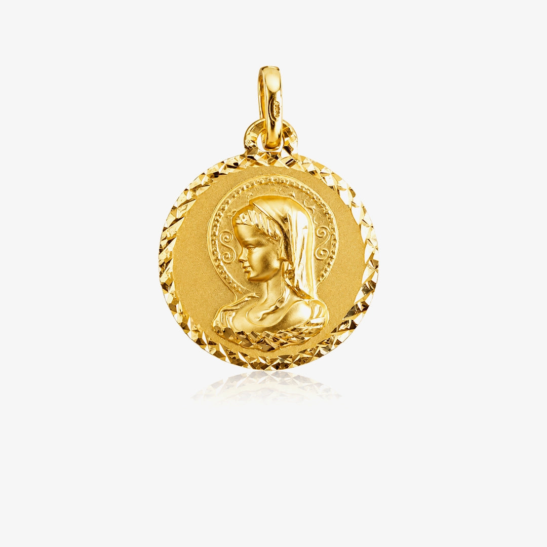Medal Virgin Carved Cross