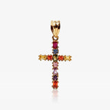 Colored cross pendant