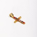 Colored cross pendant