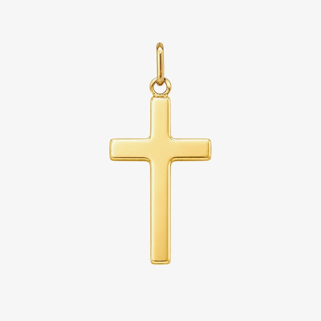 Smooth Square Bright Golden Cross