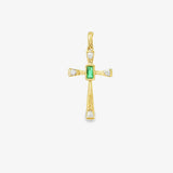Diamond and Emerald Cross