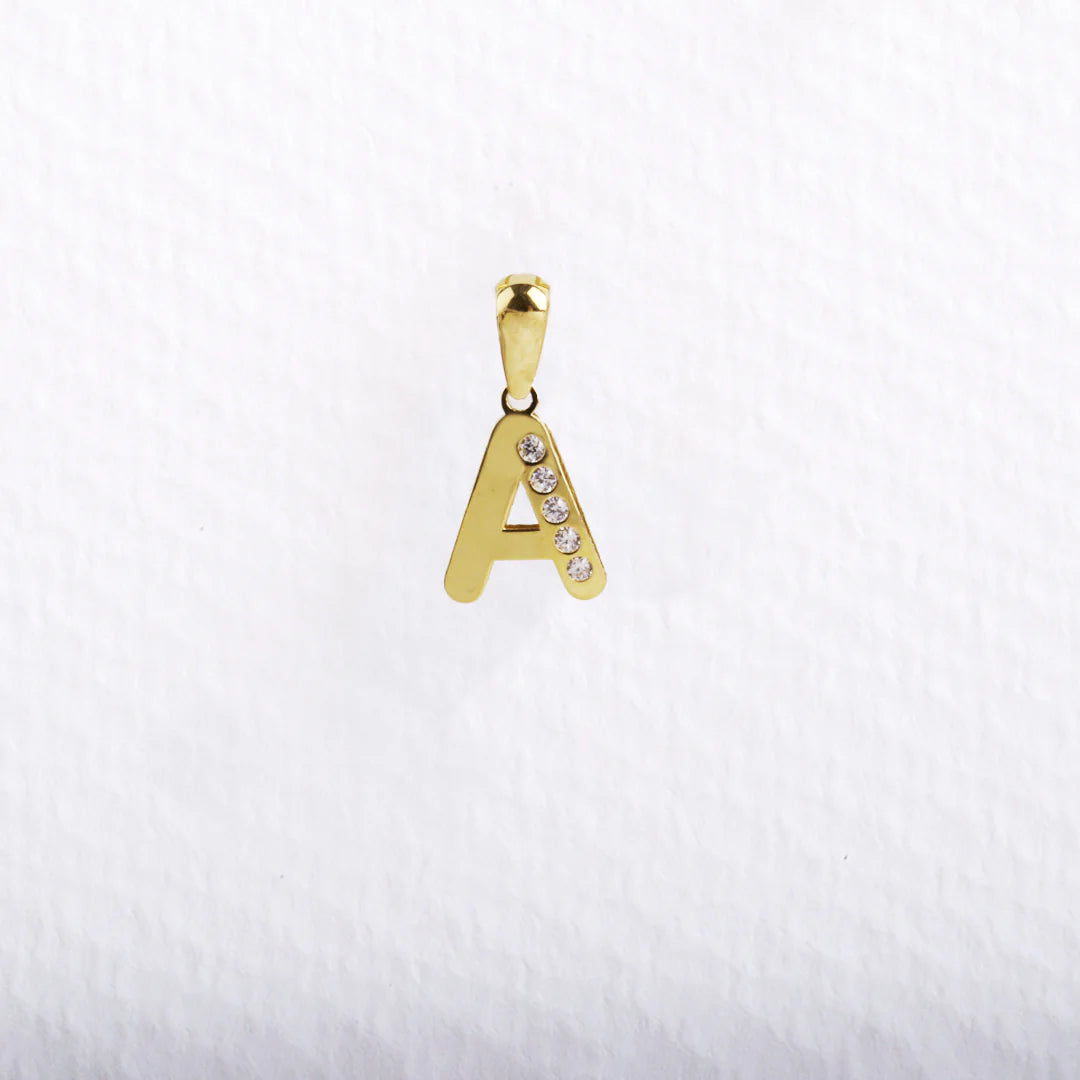 Zirconia Letter Pendant