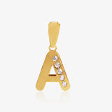 Zirconia Letter Pendant