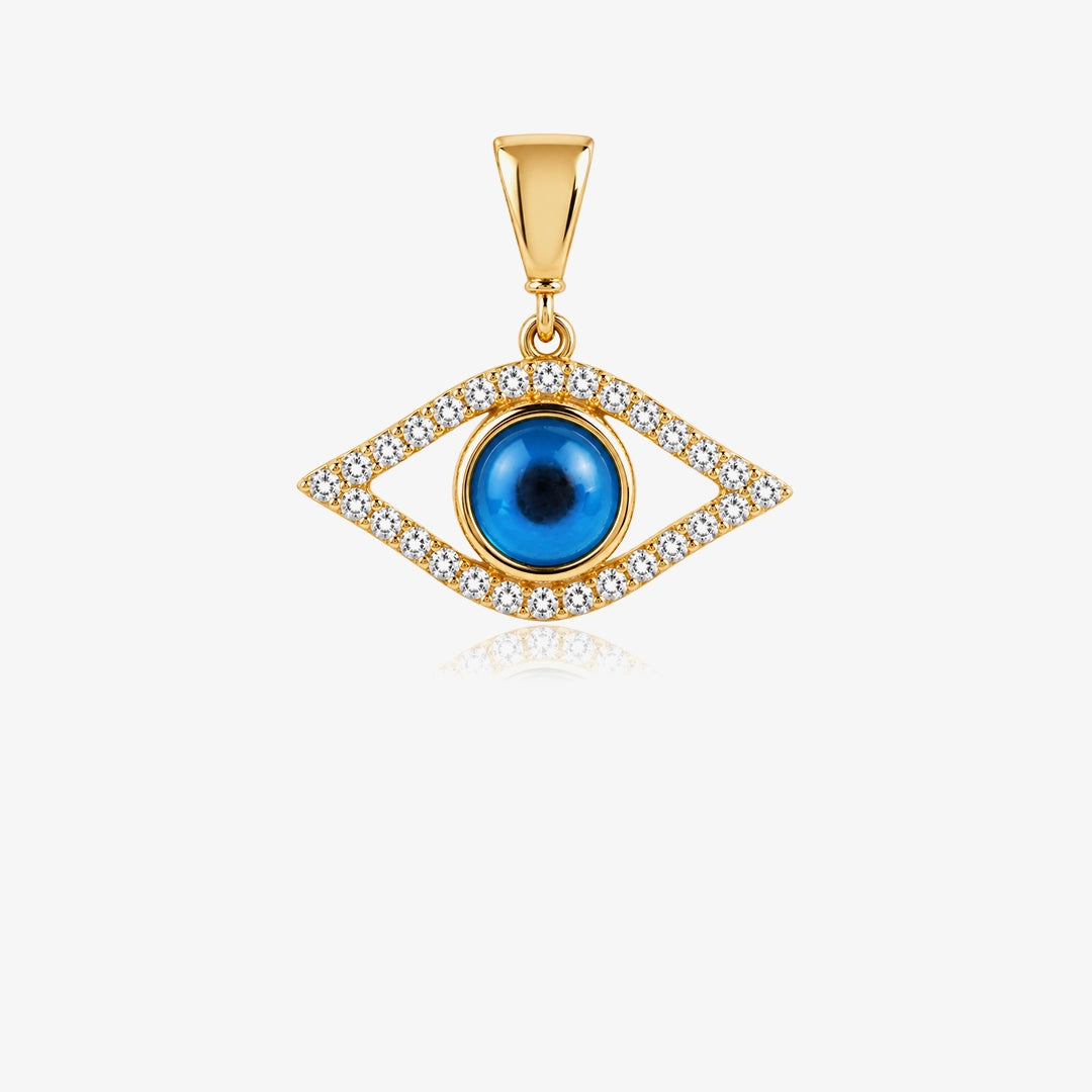 Turkish eye pendant with zircons