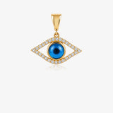 Turkish eye pendant with zircons