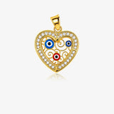 Evil Eye Heart Pendant