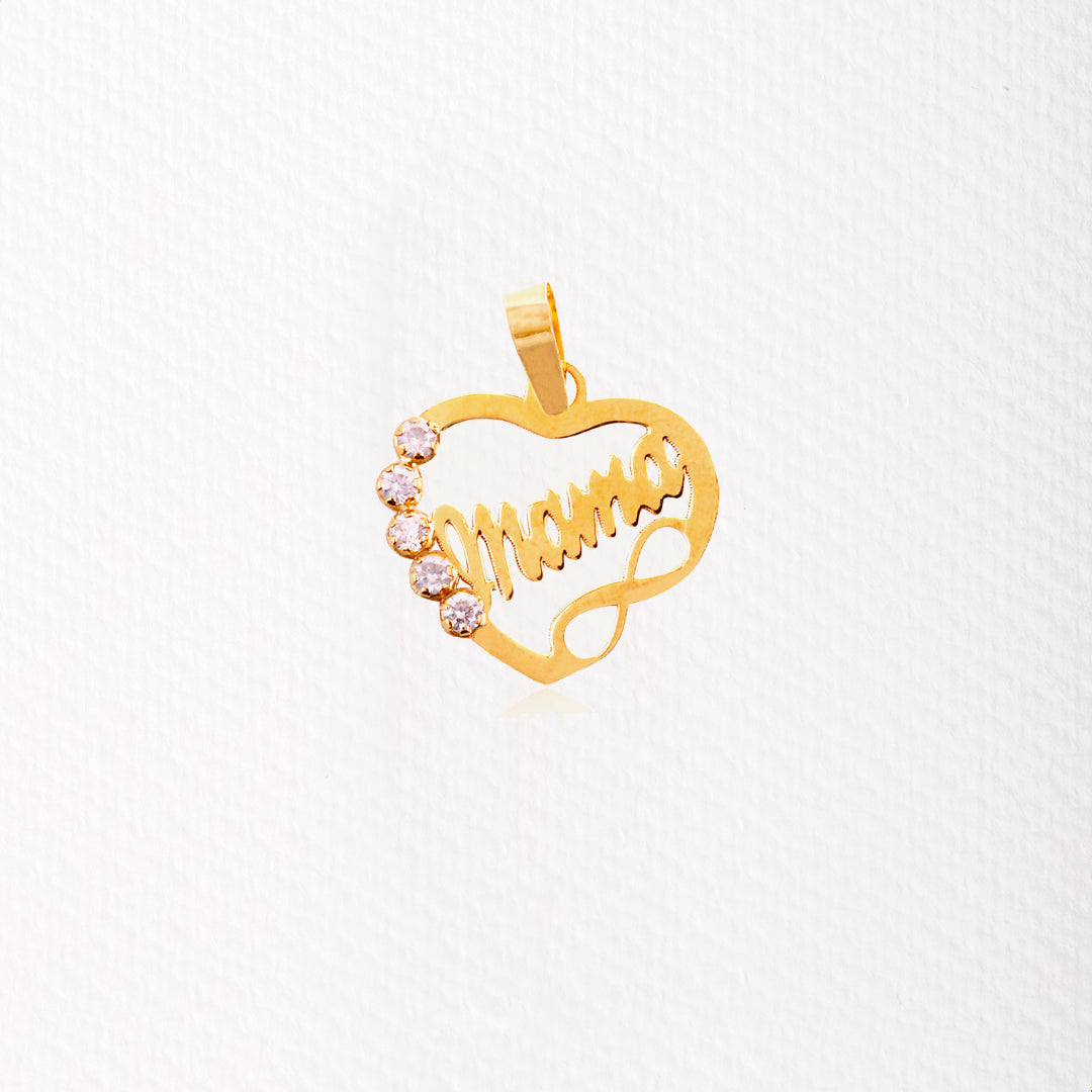 Infinity mom heart pendant