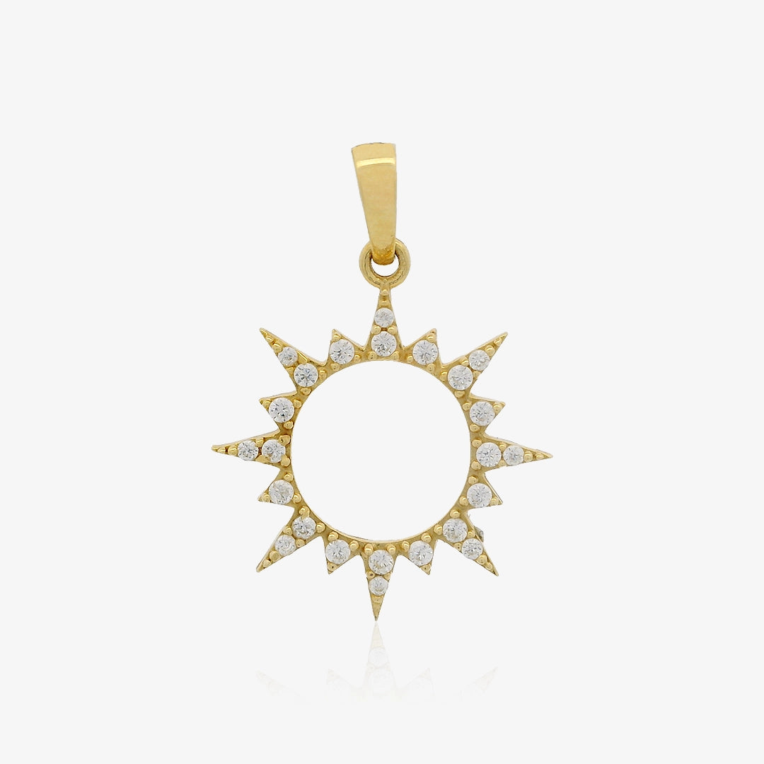 Sun pendant with zircons