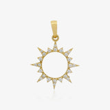 Sun pendant with zircons