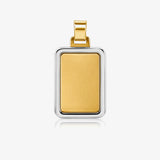 Two-tone metal plate pendant