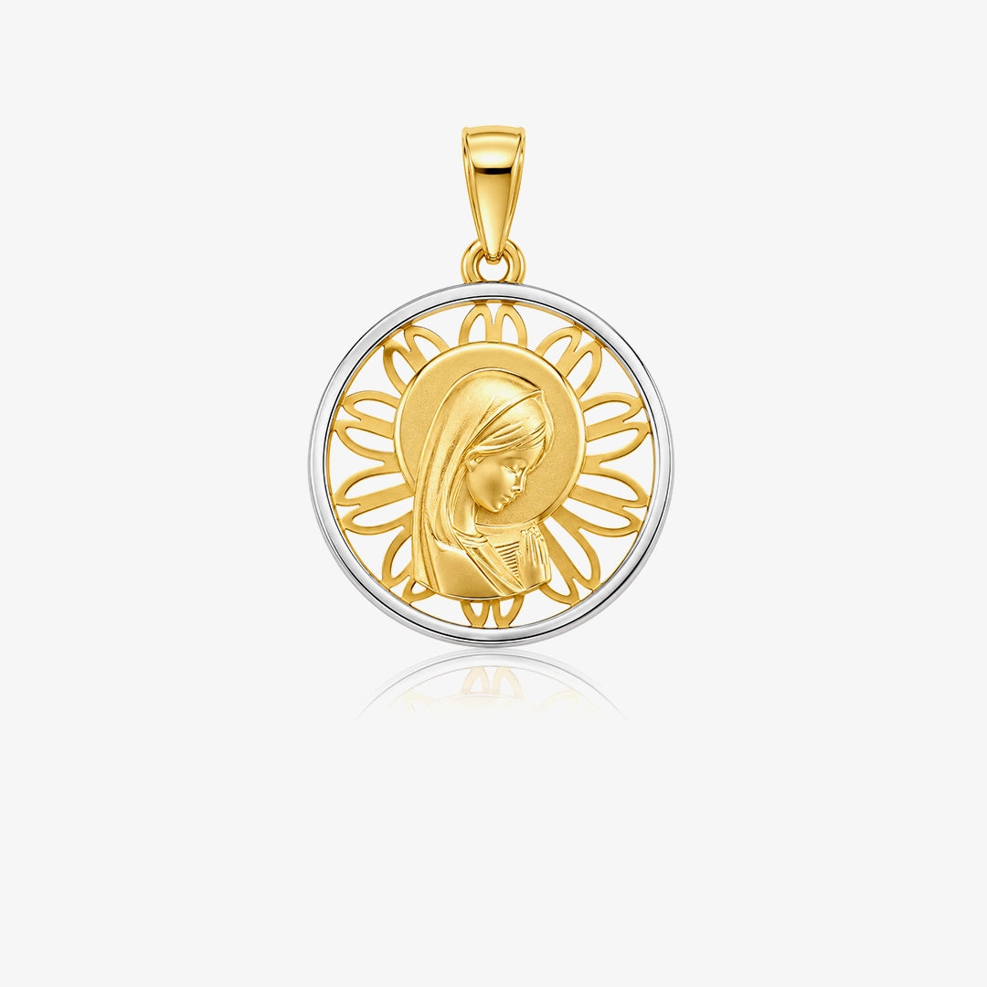 Medalla Virgen niña, bicolor
