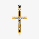 Cruz Cristo Rey Bicolor