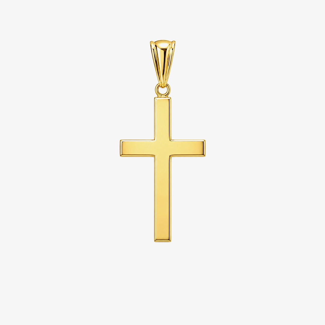 Oro Cruz Liso Square Post