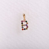 Multicolor initial pendant