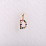 Multicolor initial pendant