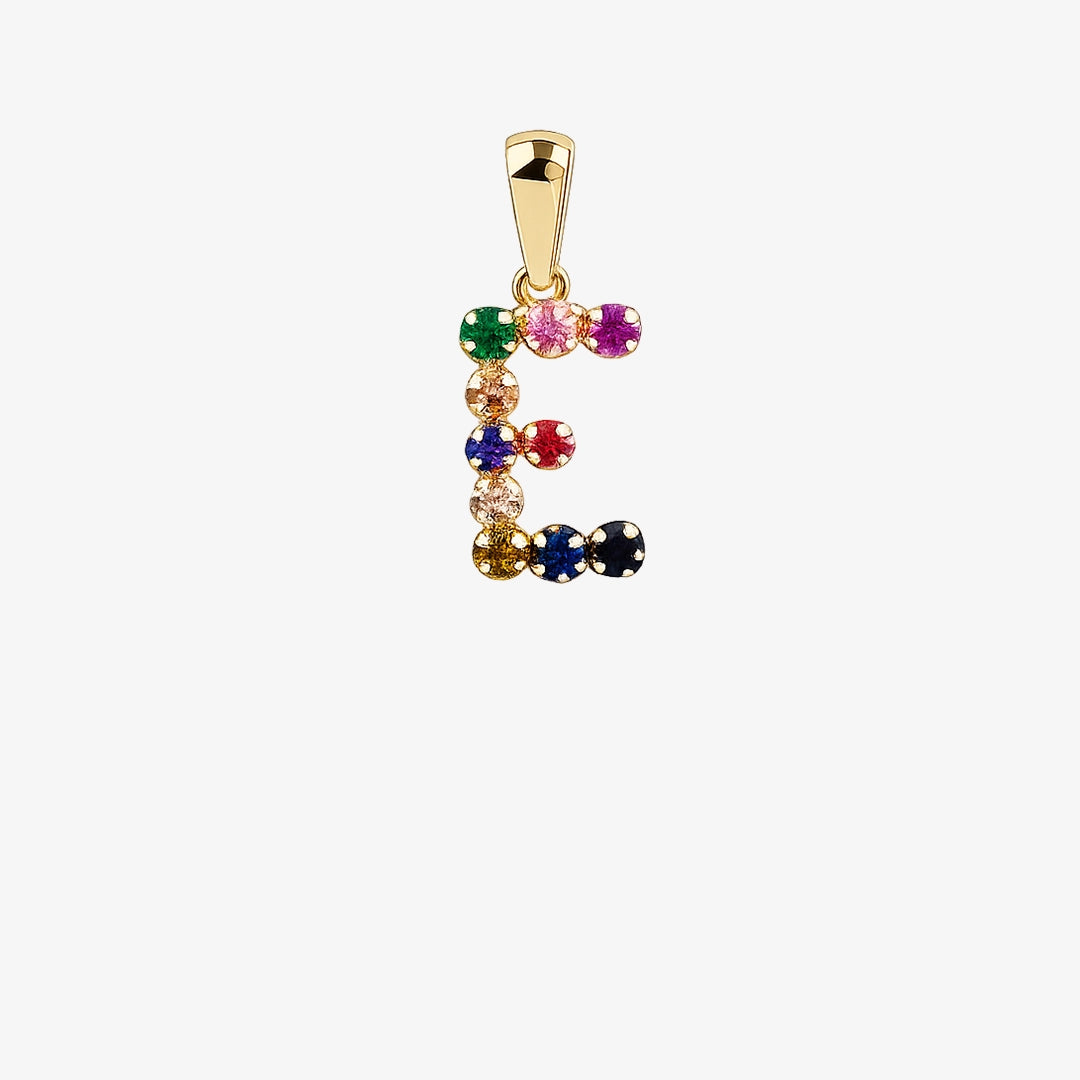 Colgante inicial multicolor