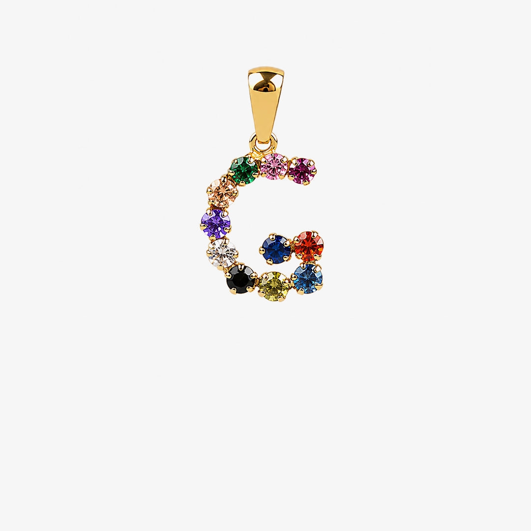 Colgante inicial multicolor
