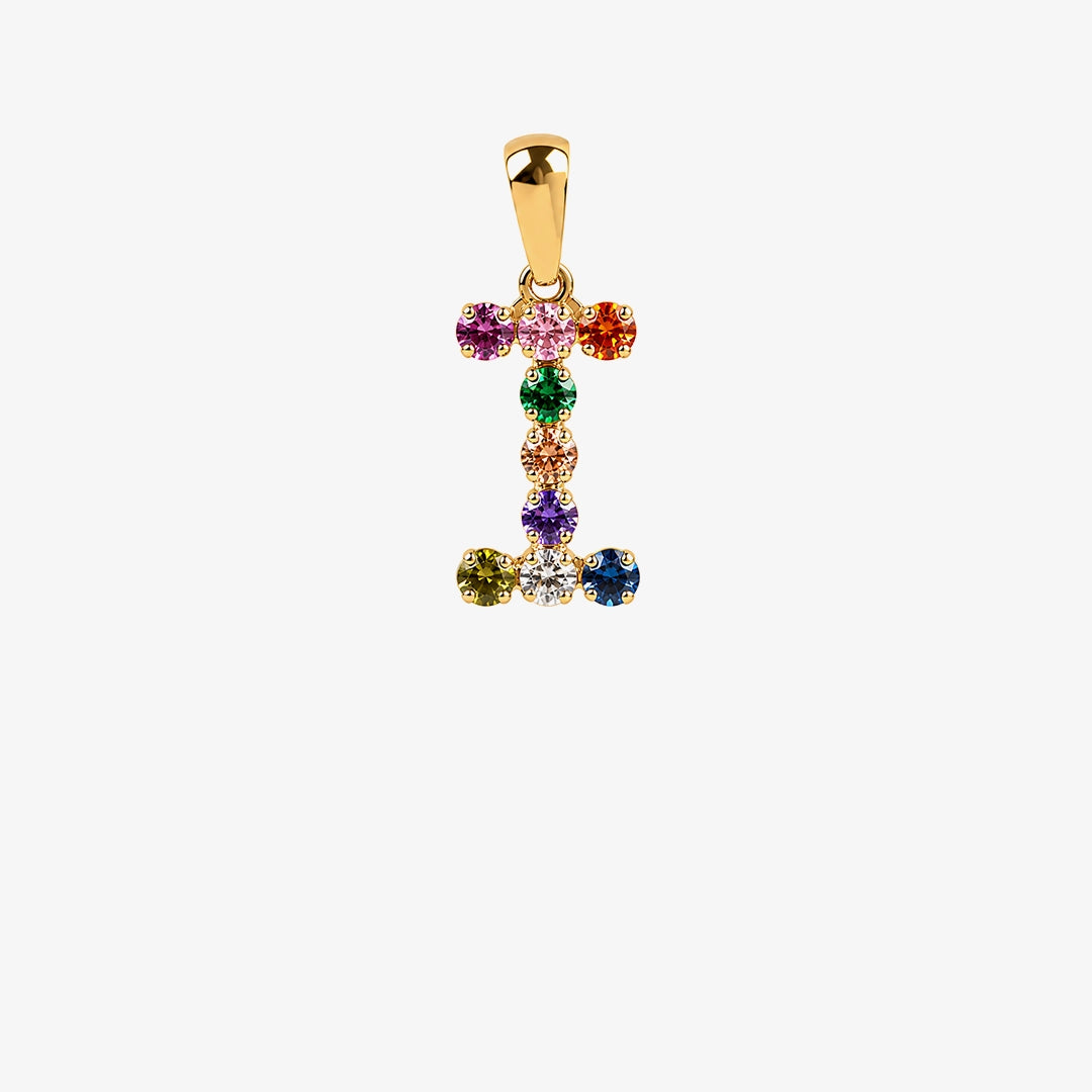 Colgante inicial multicolor