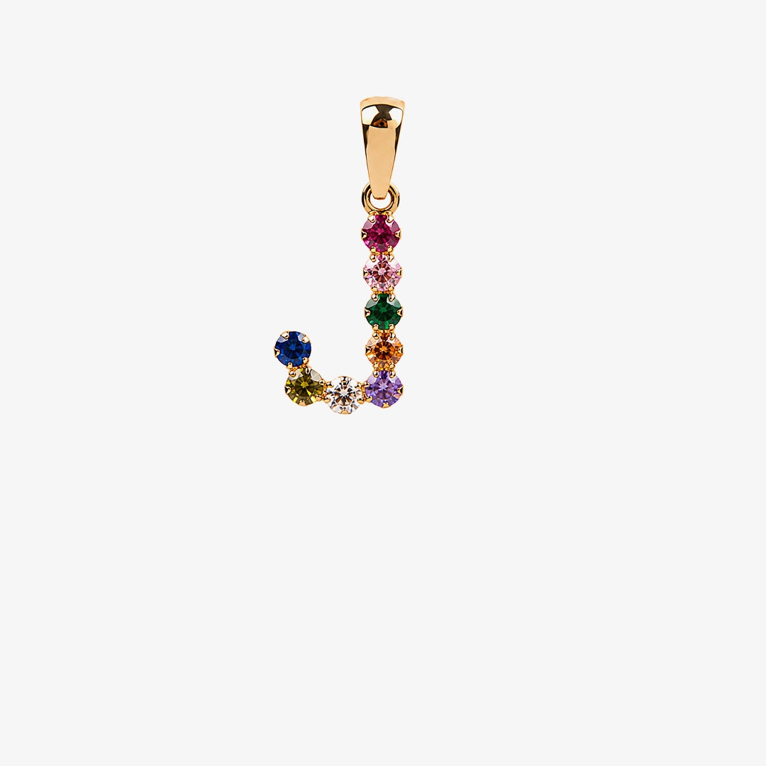 Colgante inicial multicolor