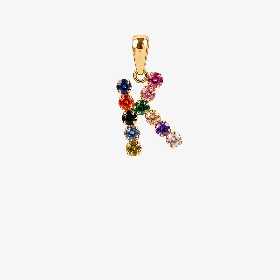 Colgante inicial multicolor