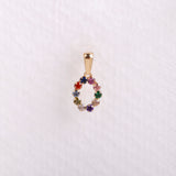 Multicolor initial pendant