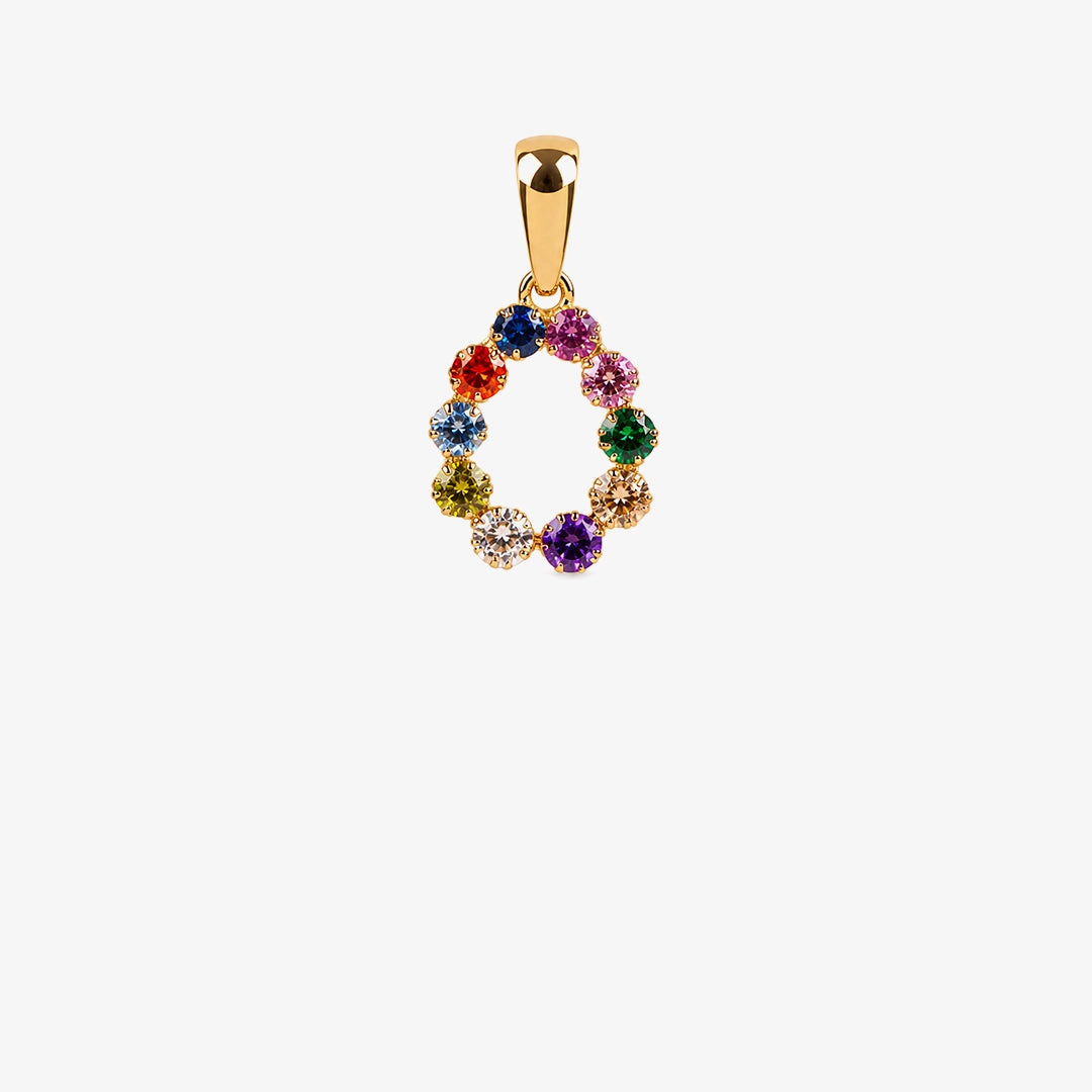 Colgante inicial multicolor