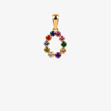 Colgante inicial multicolor