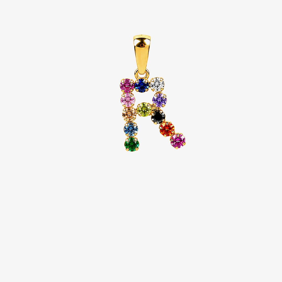 Colgante inicial multicolor
