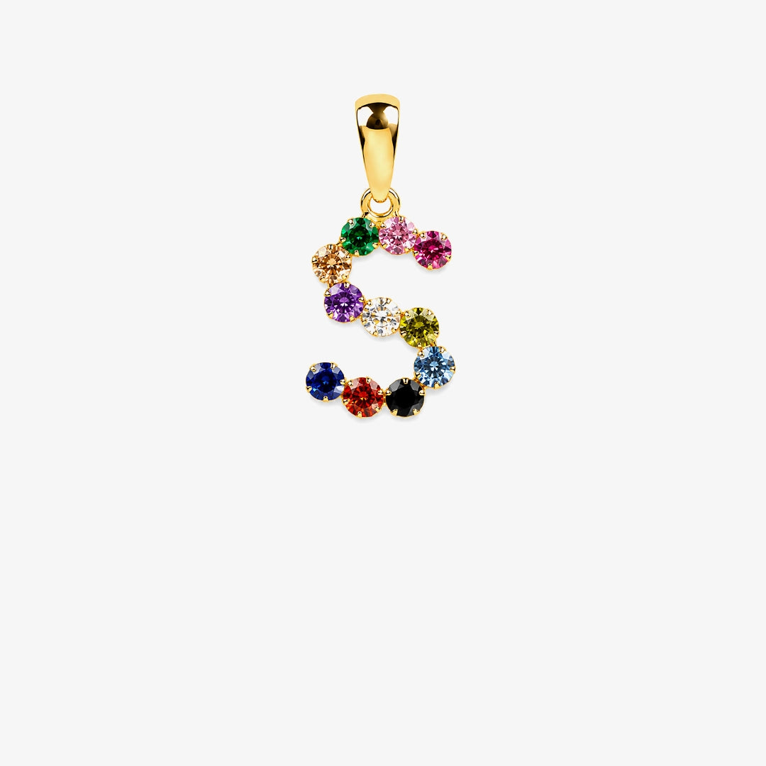 Colgante inicial multicolor