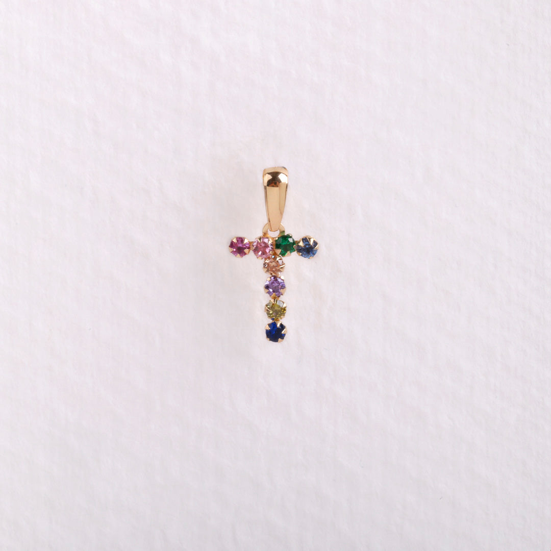 Multicolor initial pendant