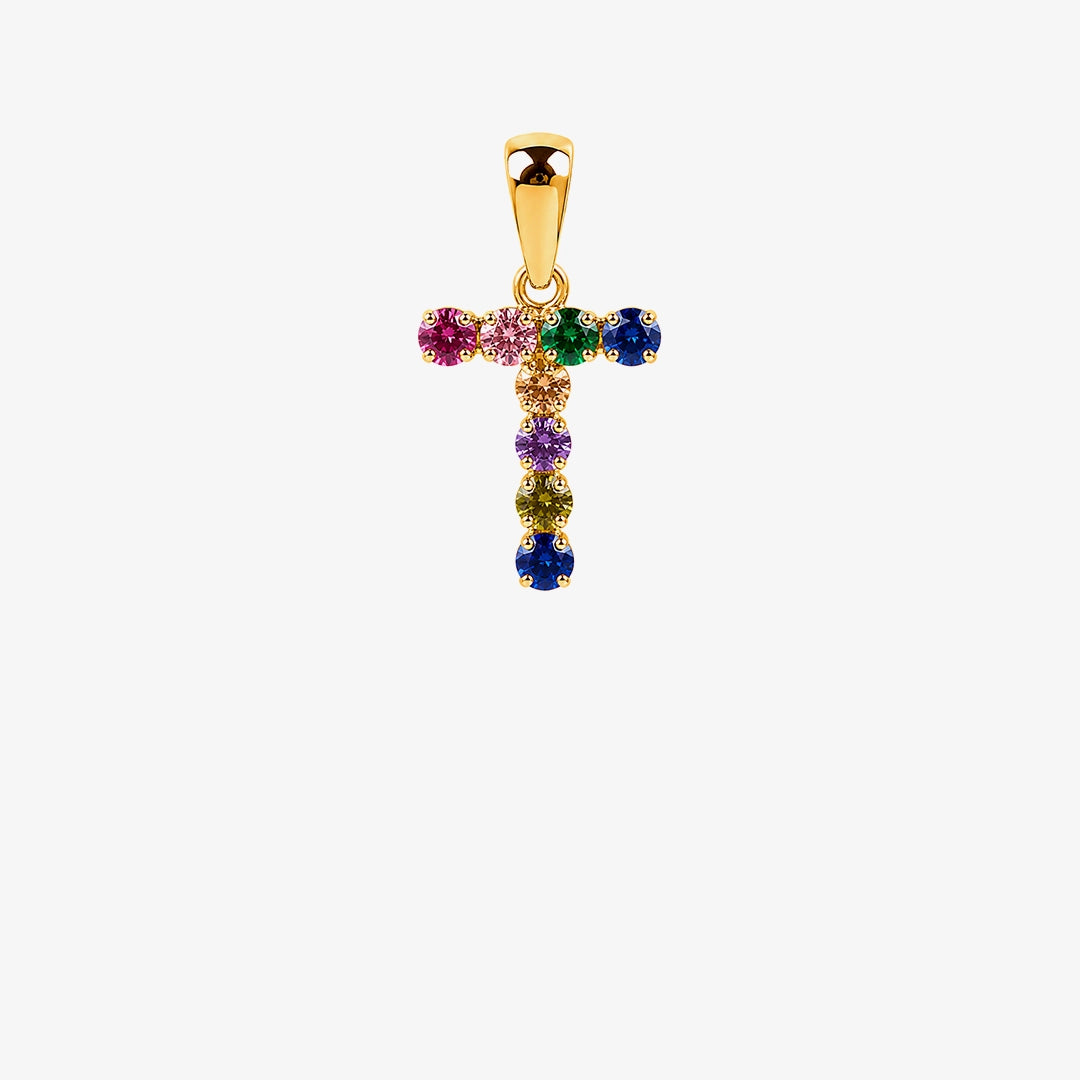 Colgante inicial multicolor