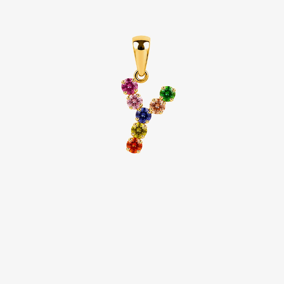 Colgante inicial multicolor