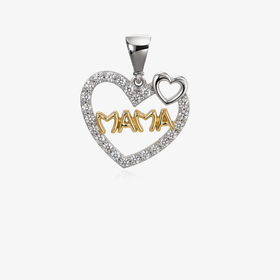 Colgante corazon circonitas mama