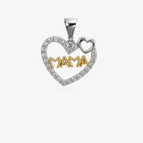 Colgante corazon circonitas mama