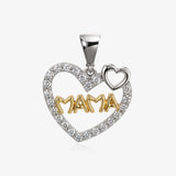 Colgante corazon circonitas mama