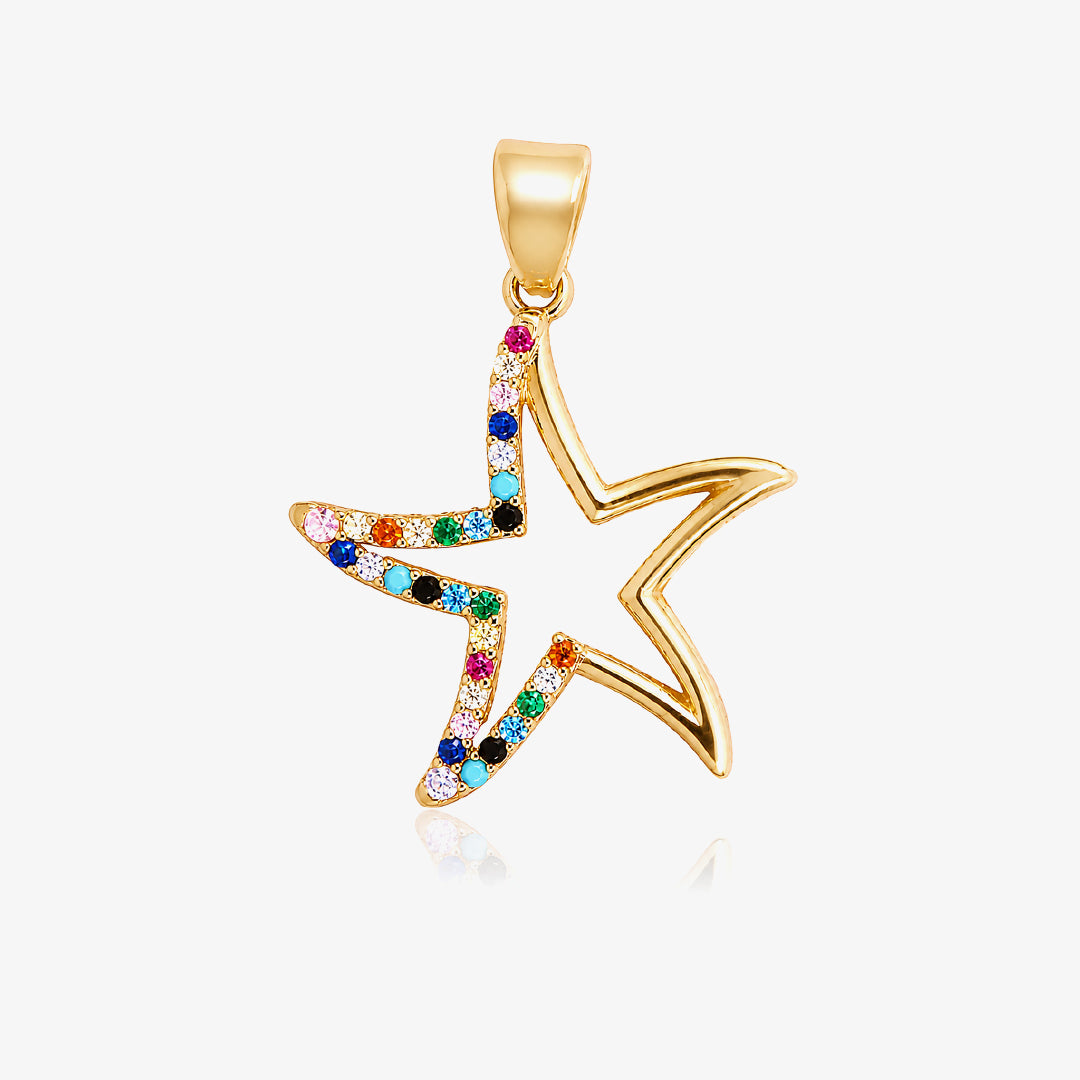 Multicolor star pendant