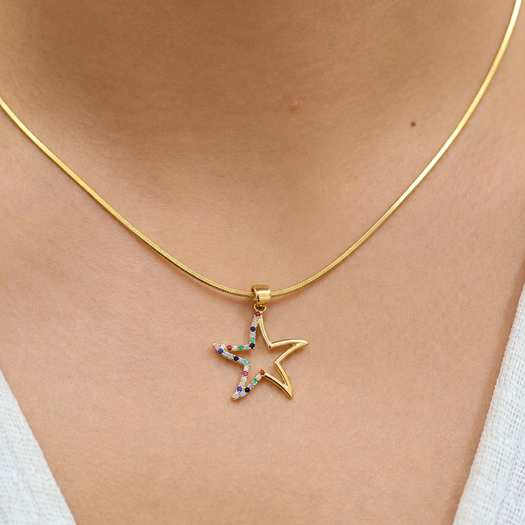 Multicolor star pendant