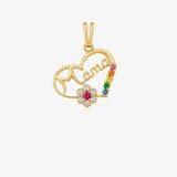 Colgante corazón mama