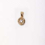 Round pendant with zircons