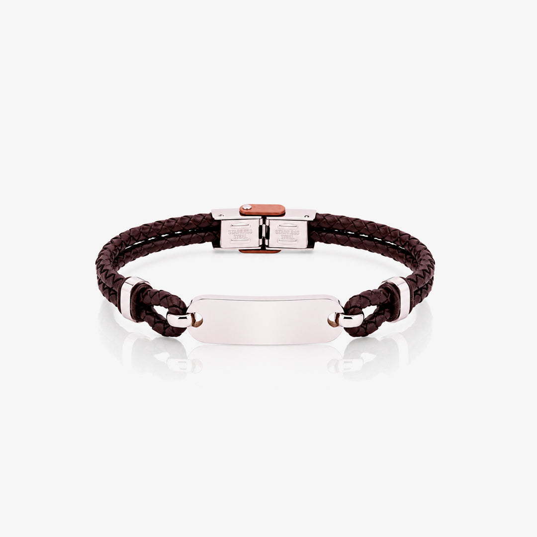 STEEL LEATHER BRACELET