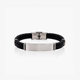 Stainless Steel and Leather Bracelet RS